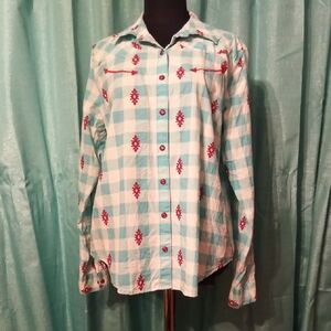 Cruel Girl Blue and Red Checkered Blouse